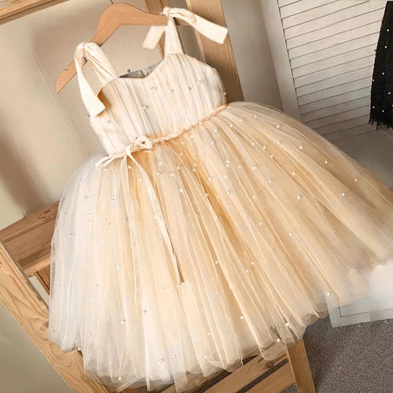 Kids Dress for Girls Christmas New Year Princess Eleagnt Party Tutu Prom Dresses Children Wedding Evening Bowknot Gown 1-5 Years