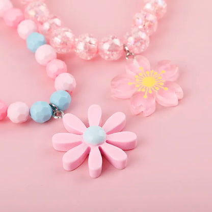 Makersland Cute Princess Children Charm Beads Necklace Kids Pendant Necklace for Baby Girl Jewelry Gifts Christmas Presents 2020
