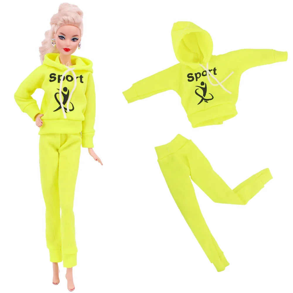 Pop Doll Clothes Sportswear Outfit Dress Fashion Coat Hoodie Top Pants Hats Clothing for Barbis&BJD Doll Accessories Girl`s Toy
