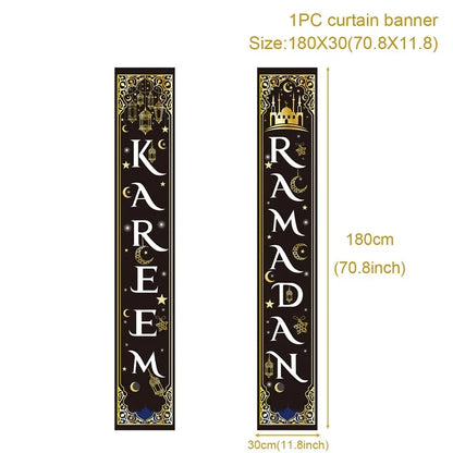 Eid Mubarak Door Banner Ramadan Decoration 2024 for Home Mubarak Ramadan Kareem Islamic Muslim Party Decor  Eid Al Adha Gifts