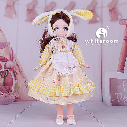1/6 Bjd Doll Wedding Dress Anime Action Figures  Full Set Spherical Jointed Doll for Children's Toys Girl Cosplay  Free Shipping