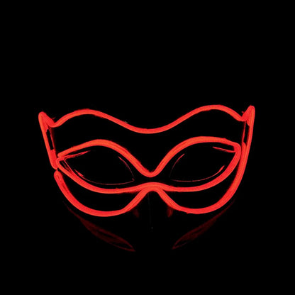 Halloween 10 Colors LED  Neon El Wire  Mask Cosplay  Luminous Fox Mask Dance Party  Dress Accessories