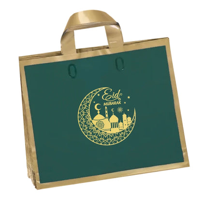 5PCS Eid Mubarak Gift Bags Package Bag Ramadan Kareem Decoration 2023 Islamic Muslim Eid Plastic Bags With Handle for Business