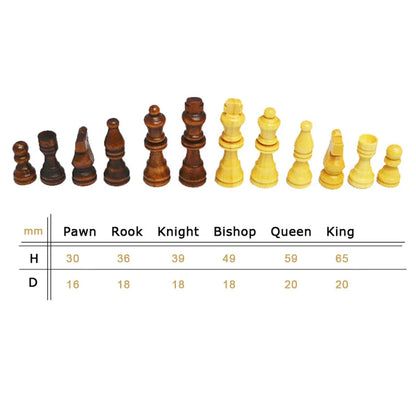 32 Pieces Wooden Chess King Height 54/65/80/92/105mm Chess Game Set Chessmen Competitions Chess Set Kid Chess IA14