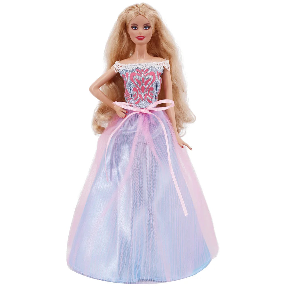 Doll Evening Dress Clothes Princess Dress Banquet Party Dress Tulle Dress for Barbiees&BJD Doll Clothes Accessories,Toy for Girl