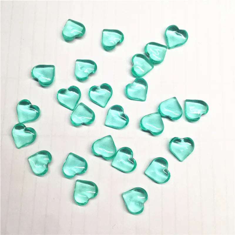 100PCS 10*4mm Heart Shape Acrylic Transparent Pawn Stone Chessman Game Pieces for Token Board Games Accessories