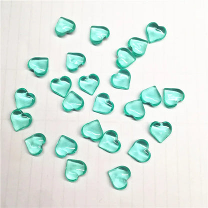 100PCS 10*4mm Heart Shape Acrylic Transparent Pawn Stone Chessman Game Pieces for Token Board Games Accessories