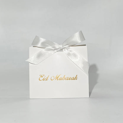 Eid Mubarak Gift Box Bag  Candy Cookie Box Eid Mubarak Decoration Set 2023 Muslim Lslamic Party Favor Supplies