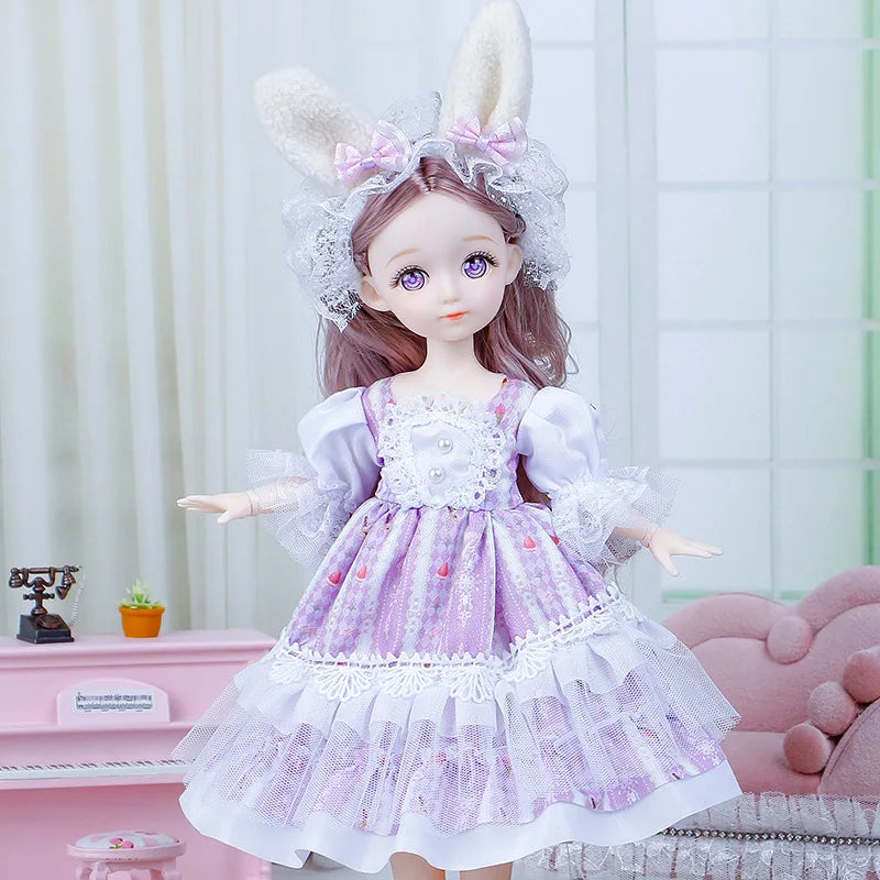1/6 Anime Doll Full Set 23 Joint Movable With Skirt Hat Accessories Girls DIY Toys