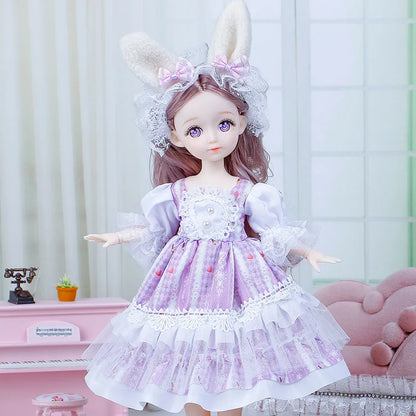 1/6 Anime Doll Full Set 23 Joint Movable With Skirt Hat Accessories Girls DIY Toys