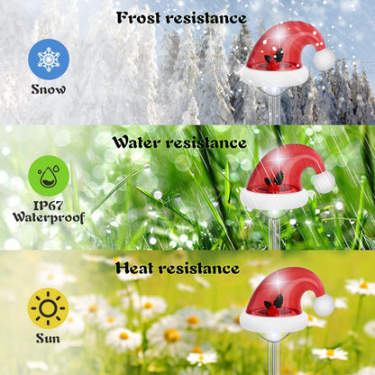 Christmas Decorations Outdoor Waterproof Solar Christmas Garden Stakes Solar Christmas Pathway Lights for Yard Lawn Path Xmas