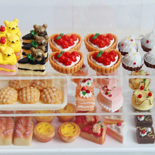 1/6 Scale Dollhouse Miniature Cake Bread DIY Dessert Mini Food for Barbies BJD Doll House Kitchen Furniture Accessories