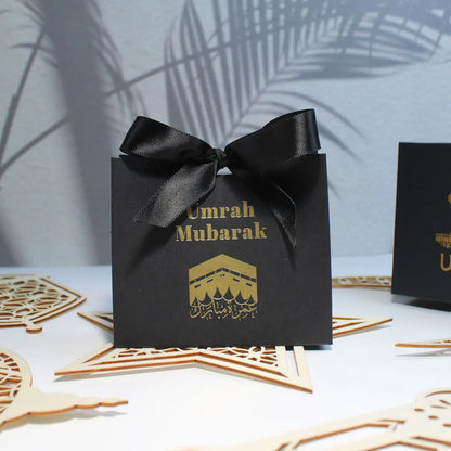 Umrah Mubarak Candy Boxes-Elegant Muslim Islamic Ramadan Kareem Iftar & Happy Eid Al-Fitr Party Decor - Ideal Hajj Gift Presents