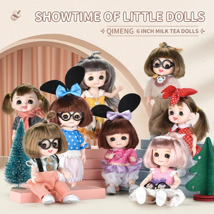 Doll for Girl Baby Doll Toys Children Kid Boy Toy PC Lover Holiday Gift Full Set Bjd 1/12 Mini Dolls Baby Clothes Dress Up