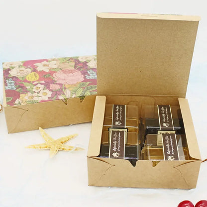20pcs Gift Box Kraft Paperboard Box Cookie Packaging Box Macaron Box Diwali Gifts Boxes for Sweets Chocolate Box Packaging