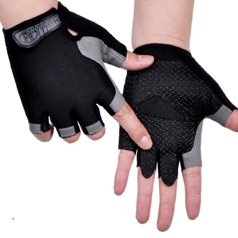 Gym Dumbbell Gloves Men Women Weightlifting Fitness Sport Training Exercise Gloves Non Slip Breathable Half Finger Cycling Glove