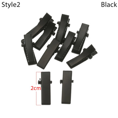 10Pcs Mini Metal Hair Clip for DIY Doll Decoration Silver/Black Hairpin Headwear Princess Dolls Head Clip Toys Doll Accessories