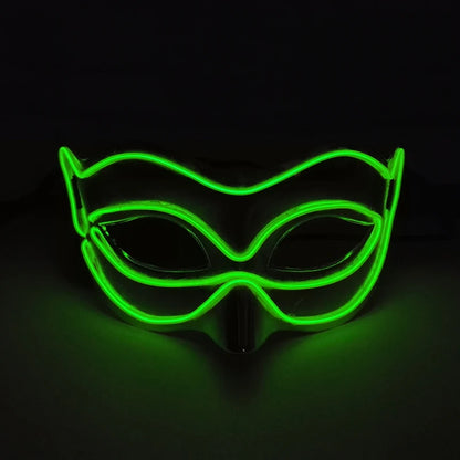 Halloween 10 Colors LED  Neon El Wire  Mask Cosplay  Luminous Fox Mask Dance Party  Dress Accessories
