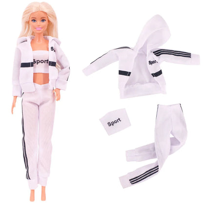 Pop Doll Clothes Sportswear Outfit Dress Fashion Coat Hoodie Top Pants Hats Clothing for Barbis&BJD Doll Accessories Girl`s Toy