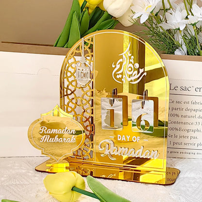Acrylic Ramadan Countdown Calendar Gifts Day of Ramadan Calendar With Base Replacing Numbers Ramadan Mubarak Islam Advent Day