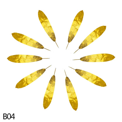 5 Golden Home Garden Fake Leaves Decor Silk Artificial Plant Tropical Palm Tree Leaves Wedding Event Party Decorations Supplies