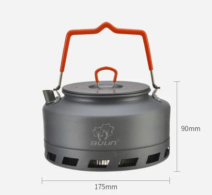 1.1/1.6l  Outdoor Camping Hiking Portable Kettle Collector Heat Ring Coffee Water Kettle Teapot