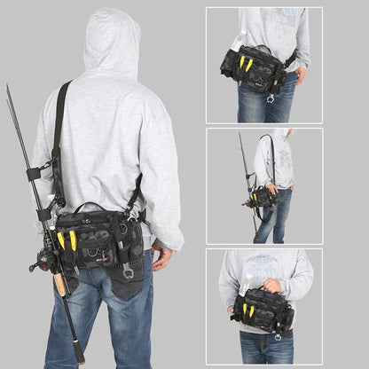 Fishing Tackle Bag Single Shoulder Crossbody Tactical Bags Men Waist Pack Fish Lures Gear Utility Storage Fishing Box Chest Bag