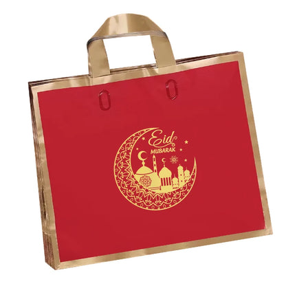 5PCS Eid Mubarak Gift Bags Package Bag Ramadan Kareem Decoration 2023 Islamic Muslim Eid Plastic Bags With Handle for Business