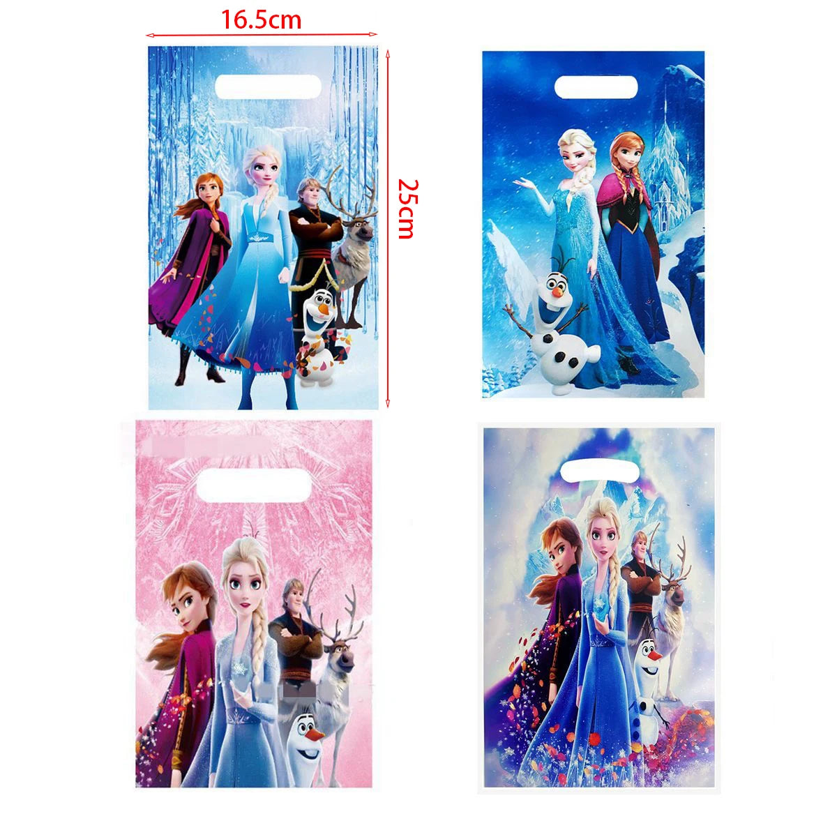 10-50pcs Frozen Party Favor  Gift Bags Frozen Anna Elsa Goody Bags Olaf Favor Bags Birthday Party Supplies Decorations Gifts