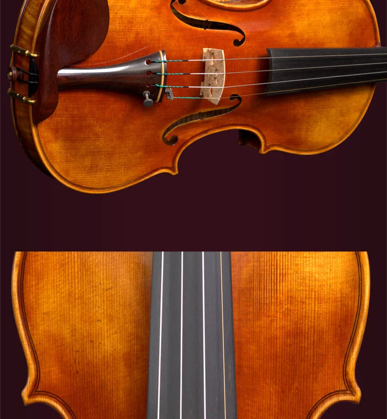 Professional Guarneri Violin 4/4 100% Handmade Red Vintage Oily Varnish Violin Set With Violino Bow Case