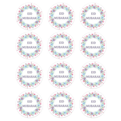 24/48pcs EID Mubarak Decor Stickers Ramadan Mubarak Decoration Islam Muslim Festival Favor Gifts Labels HAJJ Ramadan Kareem