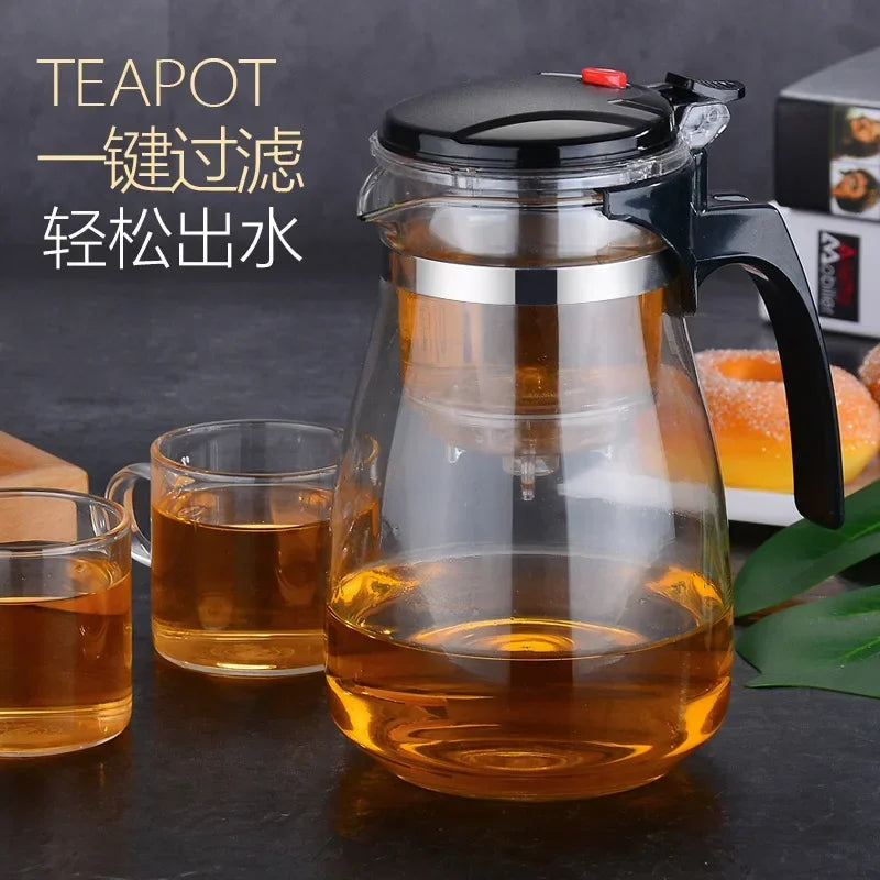 Heat Resistant Glass Teapot With Infuser Filter Chinese Kung Fu Puer Oolong Tea Teapot 500ml-900ml  Tea Pot Water Kettle