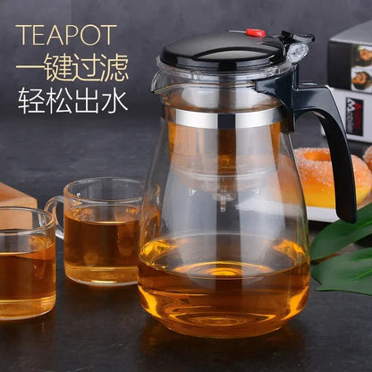 Heat Resistant Glass Teapot With Infuser Filter Chinese Kung Fu Puer Oolong Tea Teapot 500ml-900ml  Tea Pot Water Kettle