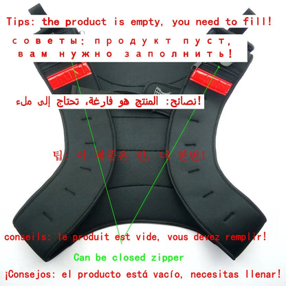 Weight Jacket Weighted Vest Exercise Boxing Sanda Training Waistcoat Outdoor Fitness Equipment Power Sport Entertainment Black
