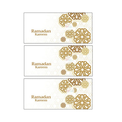 24pcs 4*9cm Eid Mubarak /Ramadan Kareem Sealing Labels Decor Ramadan Mubarak Packaging Stickers Muslim Islamic Festival Decor