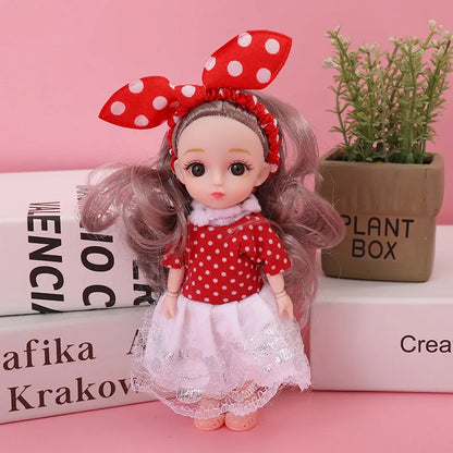 16cm BJD Doll 1/12 With Clothes and Shoes DIY Movable 13 Joints Fashion Cute Princess Figure Girl Gift Child Toys