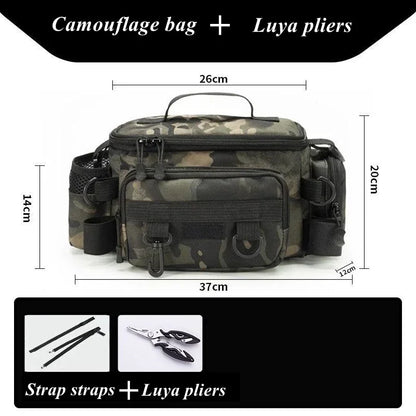 Fishing Tackle Bag Single Shoulder Crossbody Tactical Bags Men Waist Pack Fish Lures Gear Utility Storage Fishing Box Chest Bag