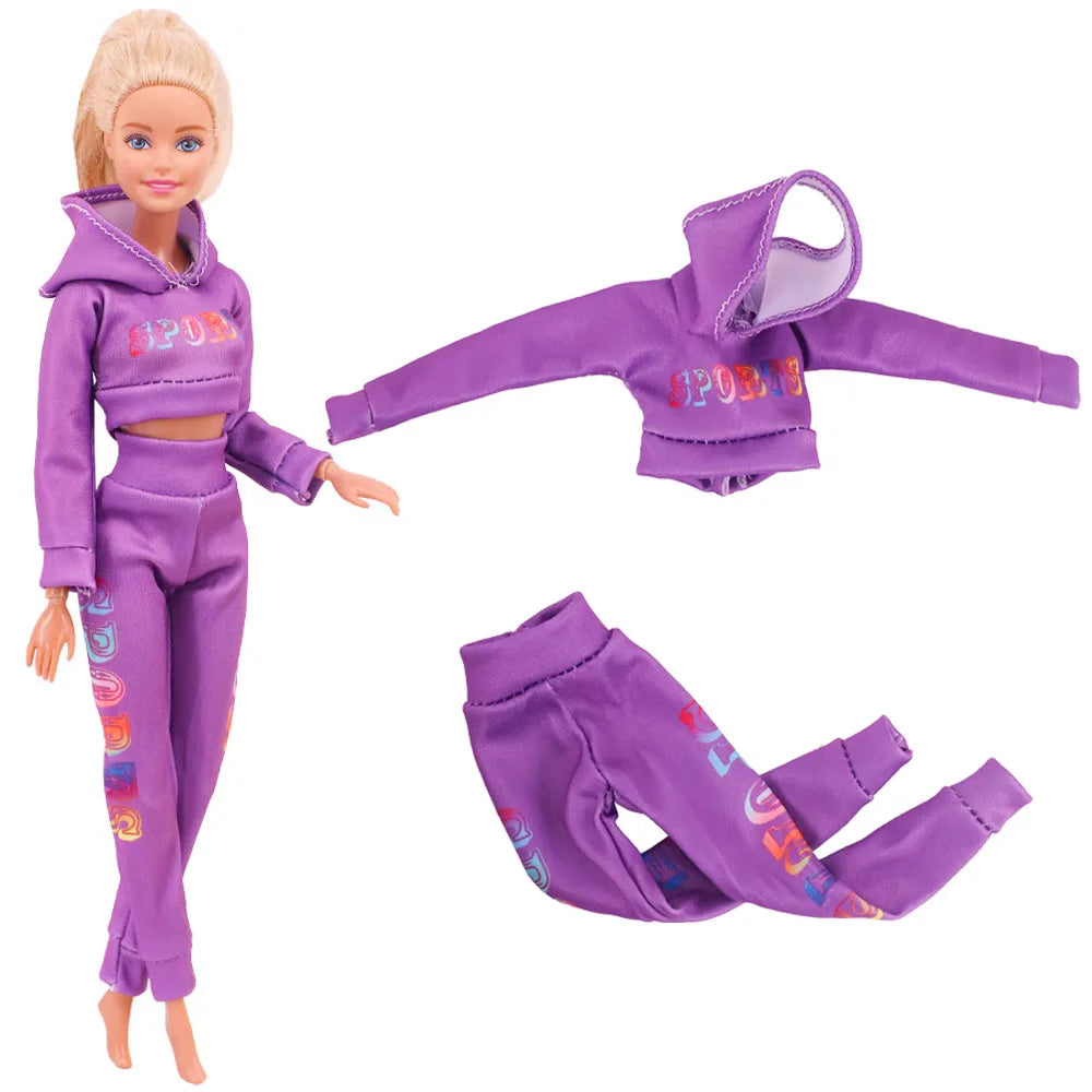 Pop Doll Clothes Sportswear Outfit Dress Fashion Coat Hoodie Top Pants Hats Clothing for Barbis&BJD Doll Accessories Girl`s Toy