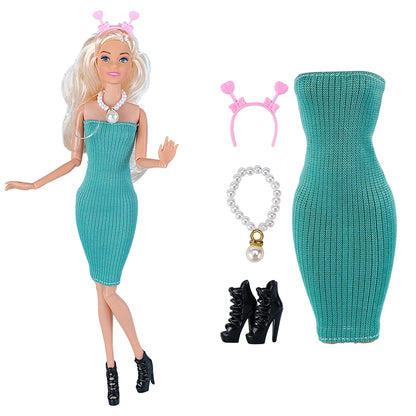 NK Pop Doll Clothes Mermaid Dress Fishtail Skirt Clothing  for Barbie Clothes Doll Accessories Toy Gift JJ