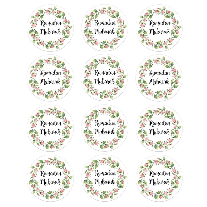 24/48pcs EID Mubarak Decor Stickers Ramadan Mubarak Decoration Islam Muslim Festival Favor Gifts Labels HAJJ Ramadan Kareem