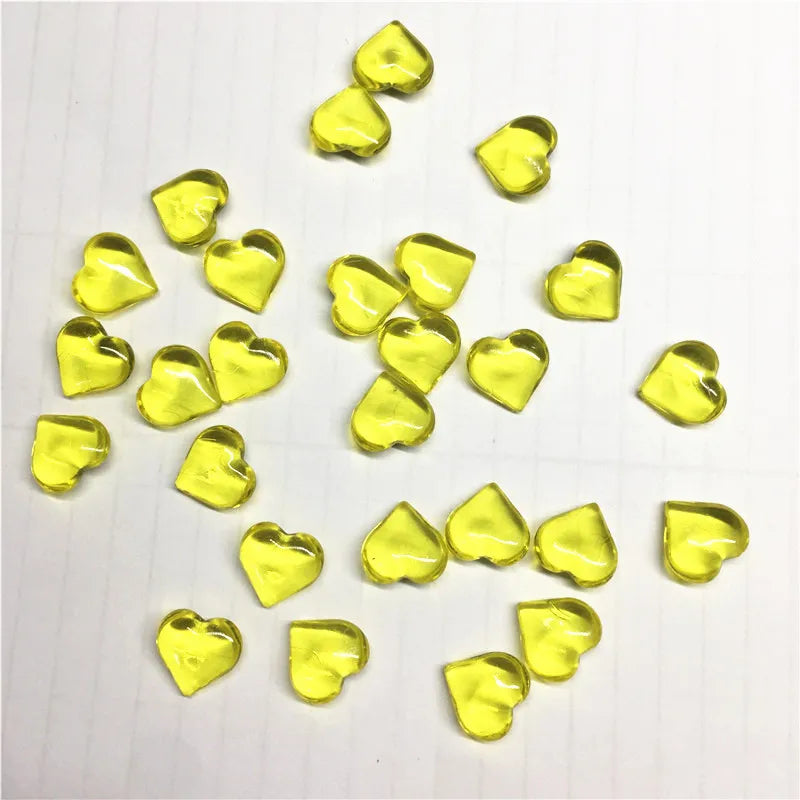 100PCS 10*4mm Heart Shape Acrylic Transparent Pawn Stone Chessman Game Pieces for Token Board Games Accessories