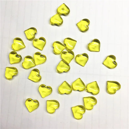 100PCS 10*4mm Heart Shape Acrylic Transparent Pawn Stone Chessman Game Pieces for Token Board Games Accessories
