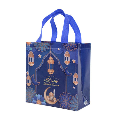 2024 Ramadan Kareem Gift Bags Nonwoven Candy Cookie Snack Packaging Bag Box Eid Mubarak Muslim Islamic Festival Party Supplies