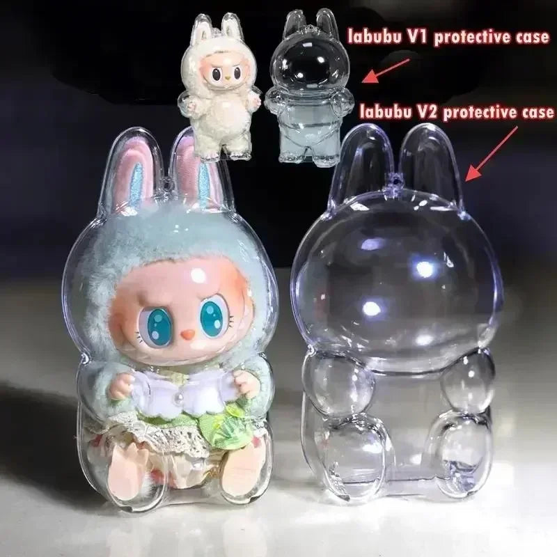 New LABUBU Clear Macaron Case, Dust Case, Popmart Bubble Mart Doll Accessories, Doll Accessories, Christmas and New Year Gifts