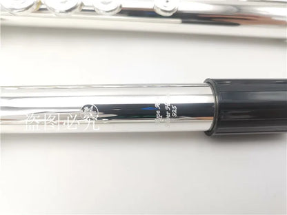 Flute Professional Cupronickel Opening C Key 16 17 Hole 677H Flute Silver Plated Musical Instruments With Case and Accessories