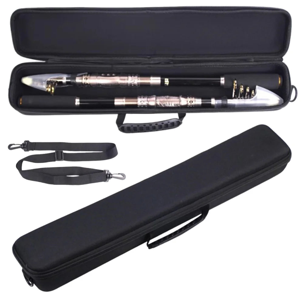 Hard Shell Fishing Rod Holder Bag With Shoulder Strap Fishing Pole Storage Bag Fishing Accessories Bag for Fishing Tools