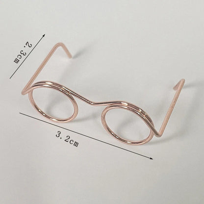 5pcs Cute Round Doll Glasses Frame for Bjd Fashion Plush Toy Glasses Dolls DIY Accessories Dress Up Toys for Girls