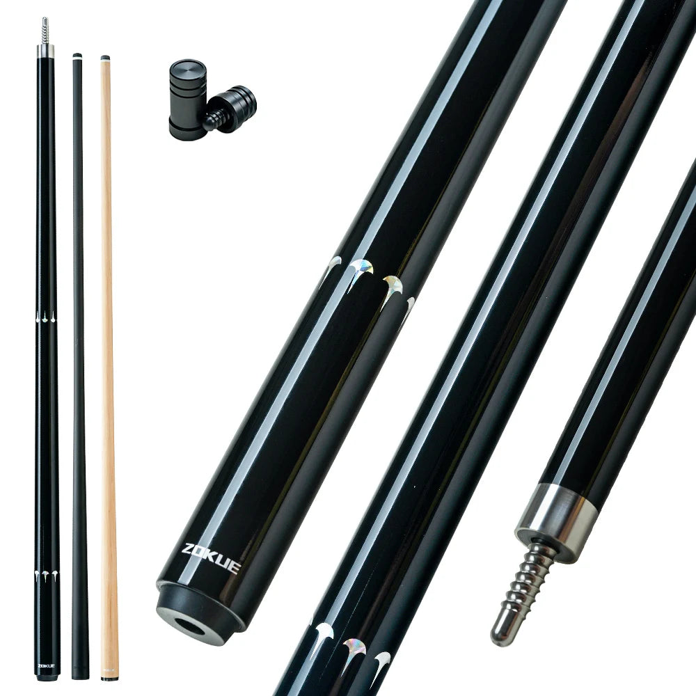 ZOKUE Elite Series Carbon Fiber Pool Cue Low Deflection Full Carbon Technology Cue Stick for Beginner Primary Pool Stick