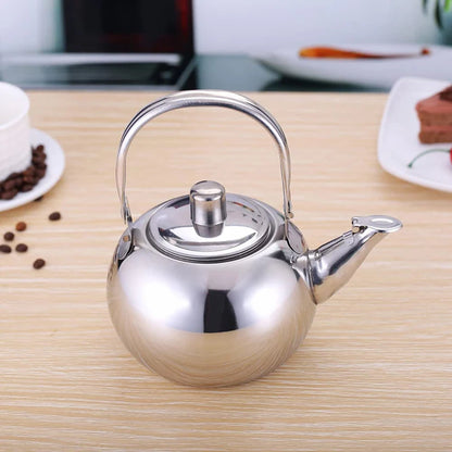 1l/1.5l/2l Stainless Steel Material Teapot With Infuser Filter, Coffee Kettle, Tea Jug, Home Office Tools 1PC