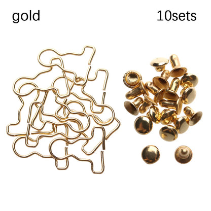 10sets Mini Doll Belt Buttons Doll Clothes DIY Metal Buckle Fit for 1/6 Dolls Girls Doll Buckles Trousers Bags Accessories